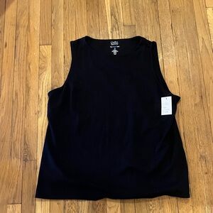Croft & barrow black the classic tank women’s size 2x nwt